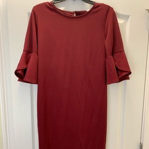 Maroon maternity dress